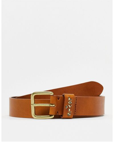 Levi's Leather Logo Belt - Brown