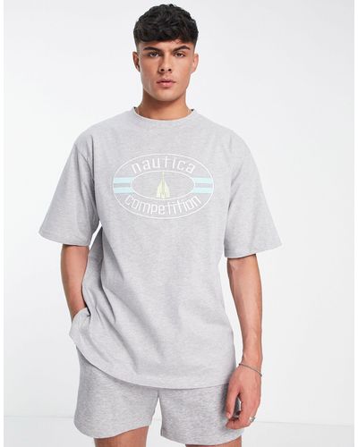 Nautica Nautica - Competition - Calda - Gebleekt Oversized T-shirt - Wit