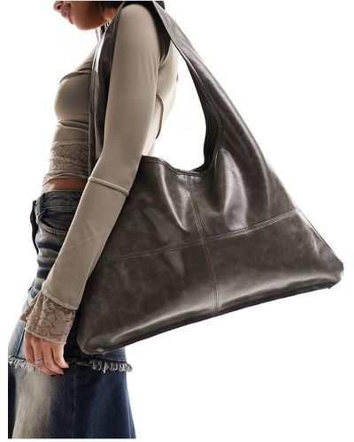 Public Desire Slouchy Shoulder Tote Bag - Black