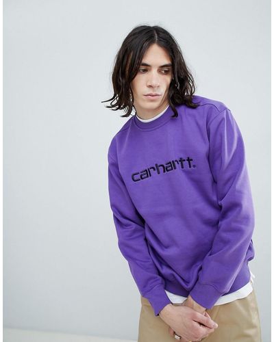 Carhartt Sweat-shirt avec logo brodé - Violet