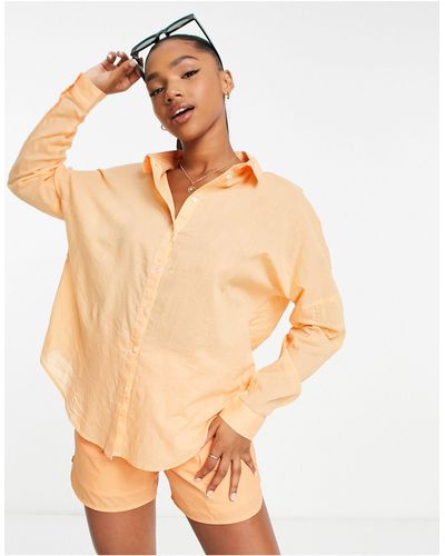 Pieces Camicia oversize - Arancione