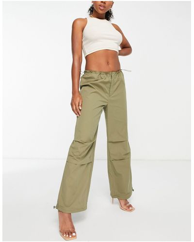 I Saw It First Low Rise Oversized Cargos - Green