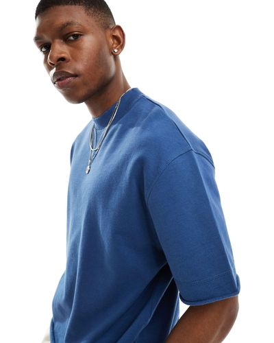 ASOS Oversized T-shirt With Seam Detailing - Blue