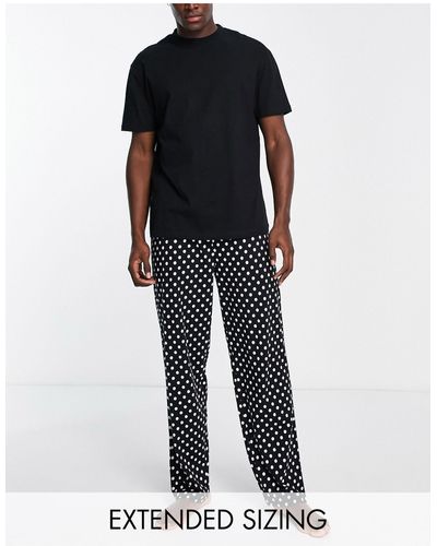 ASOS Pyjama Set With T-shirt And Trousers - Blue