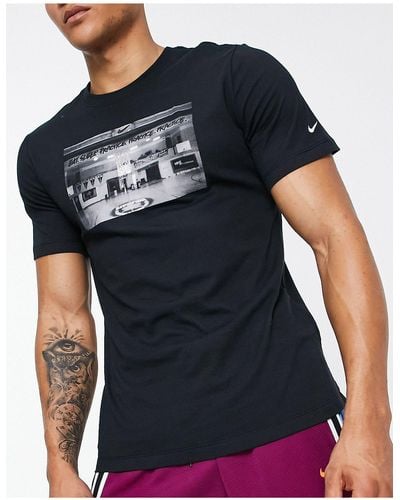 Nike Basketball Dri-fit Photographic Court T-shirt - Black