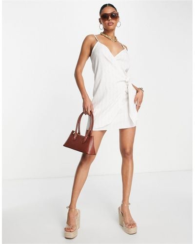 Trendyol Wrap Front Mini Dress - White