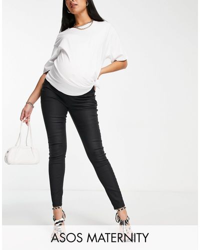 ASOS Asos design maternity - ultimate - jean skinny - enduit - Blanc