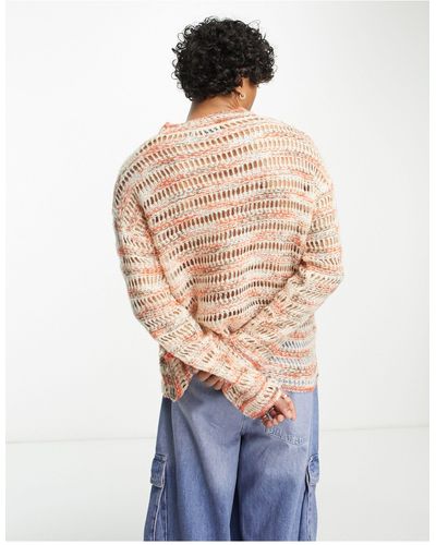 Reclaimed Vintage Inspired knit sweater dress in monogram print