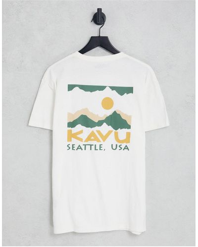 Kavu Backstamp - t-shirt - crème - Blanc