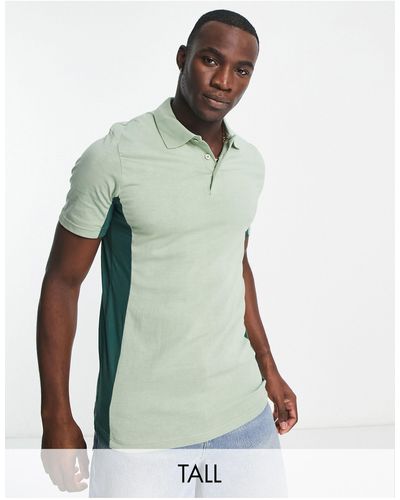 Bolongaro Trevor Tall Colour Block Polo - Green