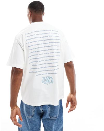 Pull&Bear Easy Backprinted T-shirt - White