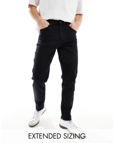 ASOS – schmal zulaufende stretch-jeans - Schwarz