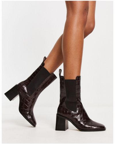 & Other Stories Leather Heeled Boots - White