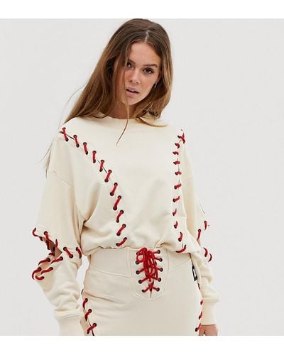 Ivy Park Ivy Park Baseball Stitch Sweatshirt - Natural