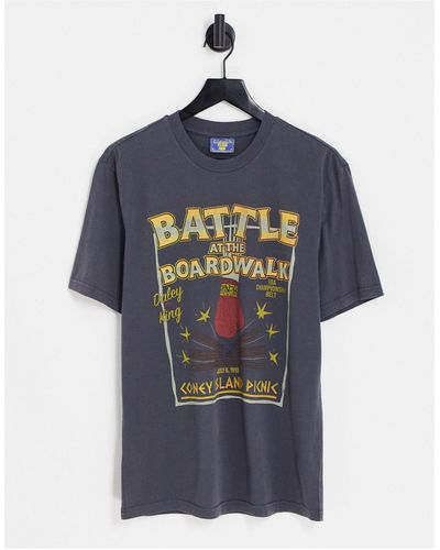 Coney Island Picnic Boardwalk Battle T-shirt - Blue