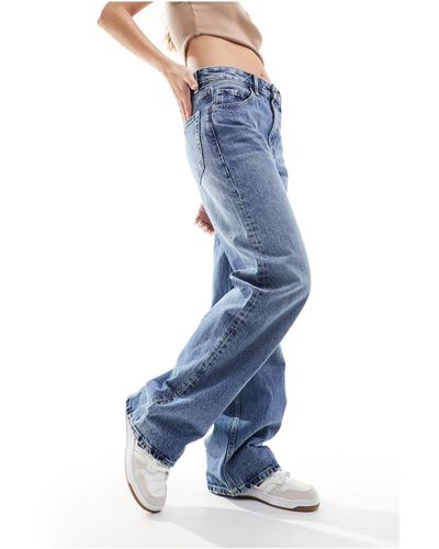 Mango – straight oversize jeans - Blau