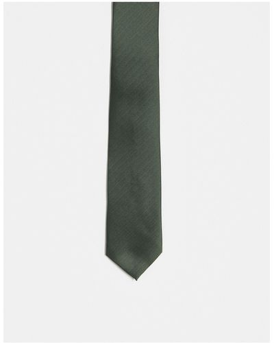 ASOS – normal geschnittene krawatte - Weiß