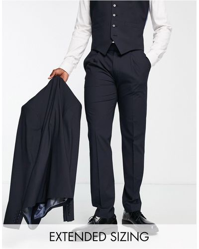 Noak 'camden' Slim Premium Fabric Suit Trousers - Blue
