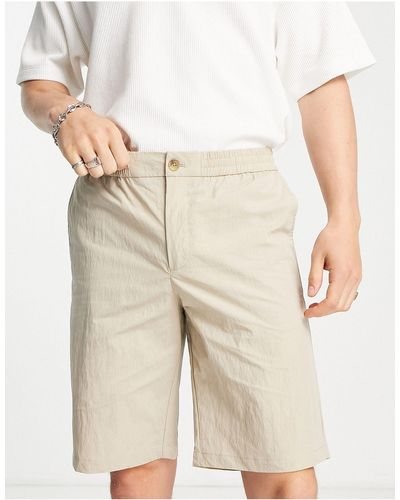 Jack & Jones Premium – elegante shorts aus nylon - Natur