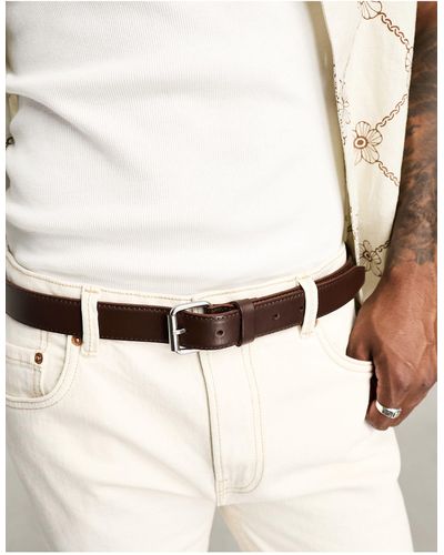 Only & Sons Smart Leather Belt - Natural