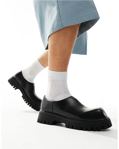 Koi Footwear Koi Night Cure Mens Square Toe Slip On Shoes - Blue