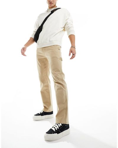 Hollister Straight Fit Carpenter Trousers - White