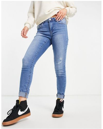 Vero Moda – tanya – enge jeans - Blau