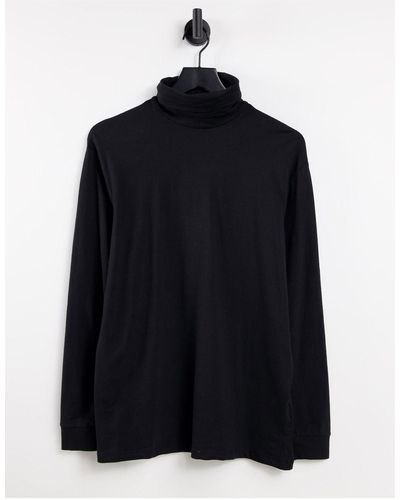 Only & Sons Roll Neck Long Sleeve Top - Black