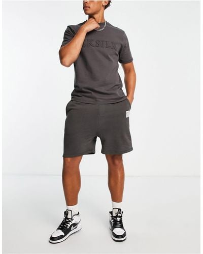 SIKSILK Co-ord Oversized Jersey Shorts - Black
