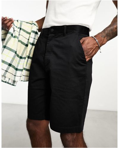 Calvin Klein Satin Slim Shorts - Black