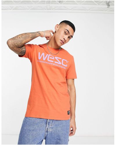 Wesc T-shirt Met Print - Oranje