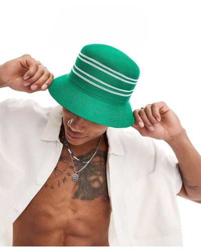 ASOS Bucket Hat With Contrast Stripe - Green