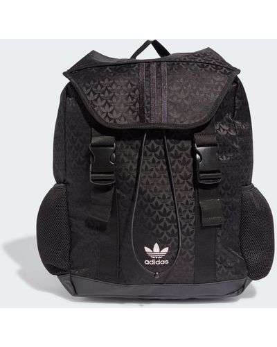 adidas Originals Mochila negra con monograma - Negro