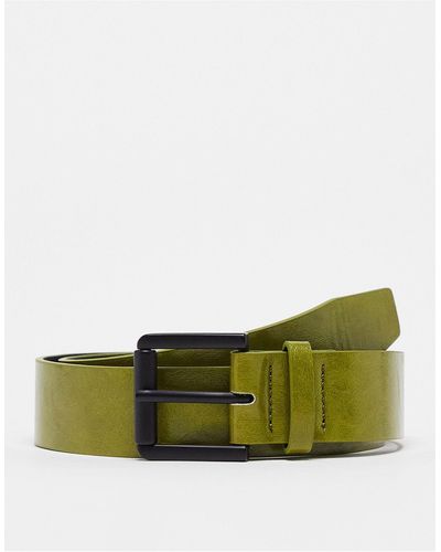 ASOS Cinturón ancho verde texturizado