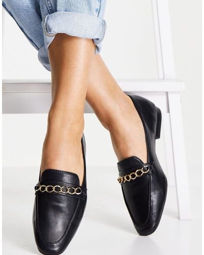 ASOS Mingle Chain Loafers - Black