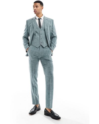 ASOS Wedding Slim Suit Trousers - Blue