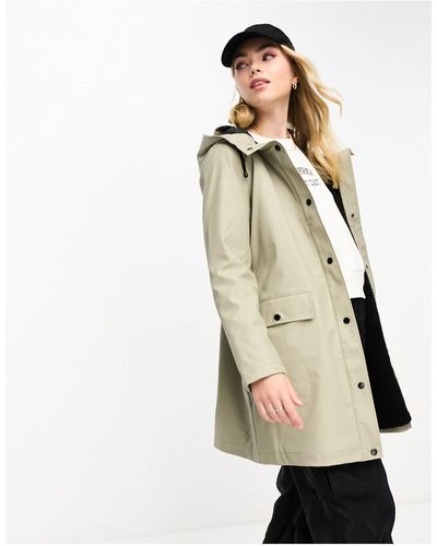 Vero Moda Raincoat With Teddy Lining - White