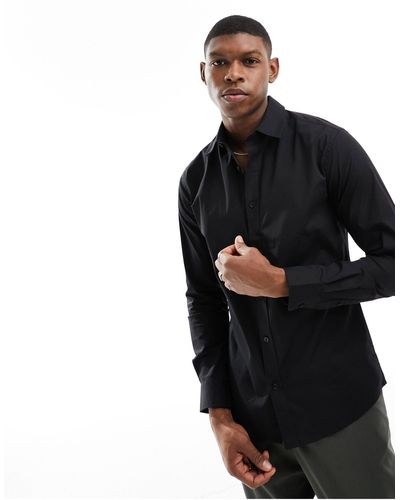 Only & Sons Slim Fit Easy Iron Shirt - Black