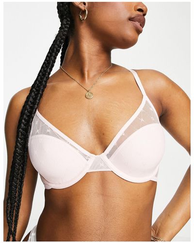 Dkny Table Tops Sheer Triangle Bra - Rosewood