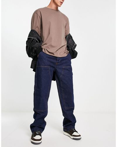 River Island Jeans Met baggy Pasvorm - Blauw