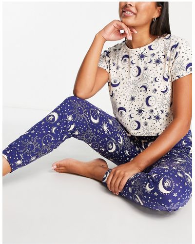 Brave Soul Luna - pigiama crema e - Blu