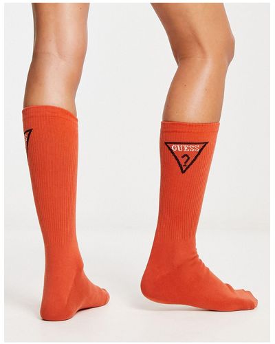 Guess Sokken Met Driehoek-logo - Rood