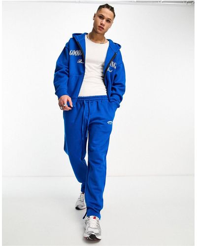 Good For Nothing Co-ord Straight Leg sweatpants - Blue