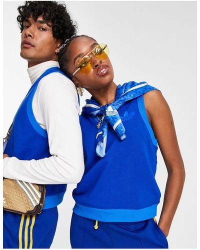 adidas Originals – adicolor 70s – unisex-pullunder - Blau