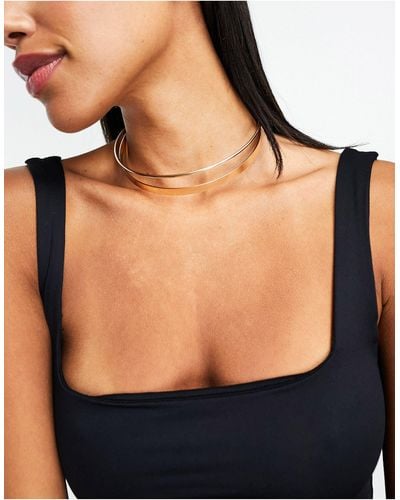 ASOS Torque Choker With Double Wire Design - Black