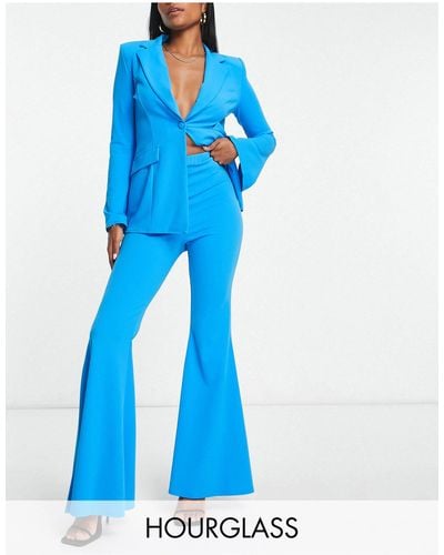 ASOS Hourglass Jersey Suit Super Flare - Blue