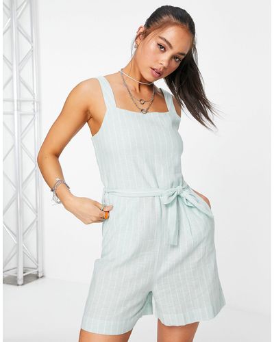 ONLY Playsuit With Tie Waist - Green