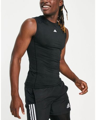 adidas Originals Adidas Training Tight Fit Sleeveless T-shirt - Black