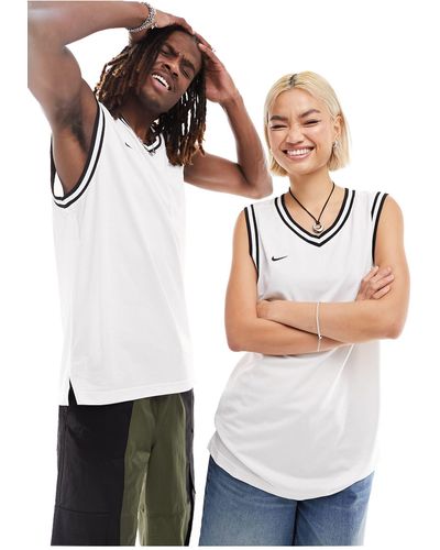 Nike Basketball Dna Dri-fit Unisex Jersey - White