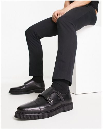 Bolongaro Trevor Monk Shoes With Ridge Sole - Black